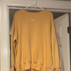 Nike Mustard Sweatshirt with White Logo